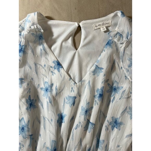 Anthropologie Floral Ruffle Midi Dress & Smocked Waist By The River - Picture 6 of 11